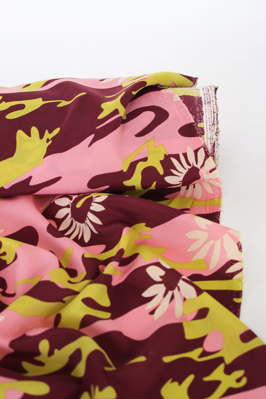 Flower Camo - Printed Polyester Remnant (1.6M)