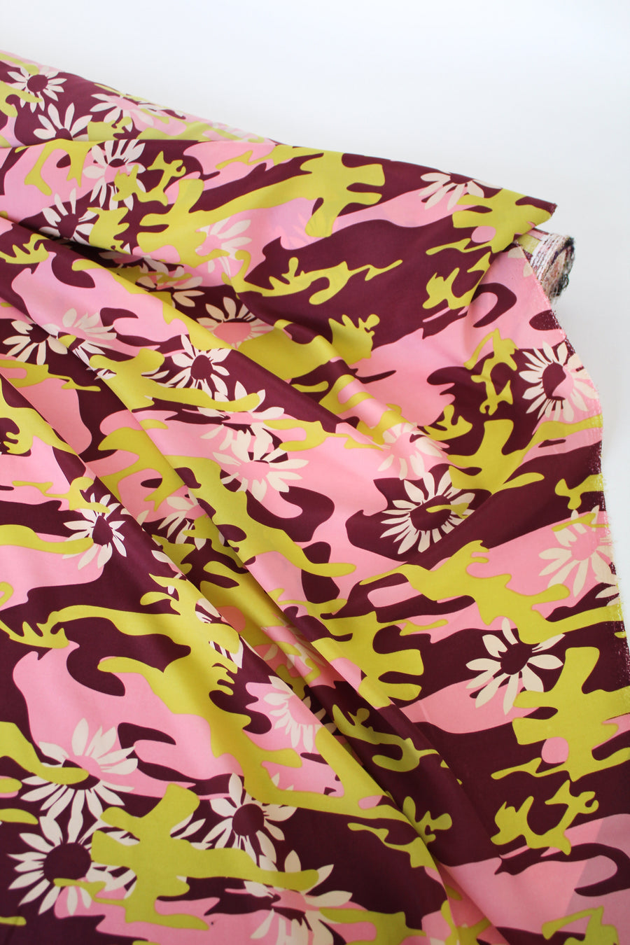 Flower Camo - Printed Polyester Remnant (1.6M)