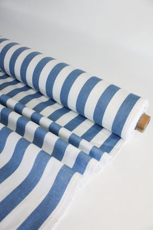 Joshua - Striped Linen | Baby Blue