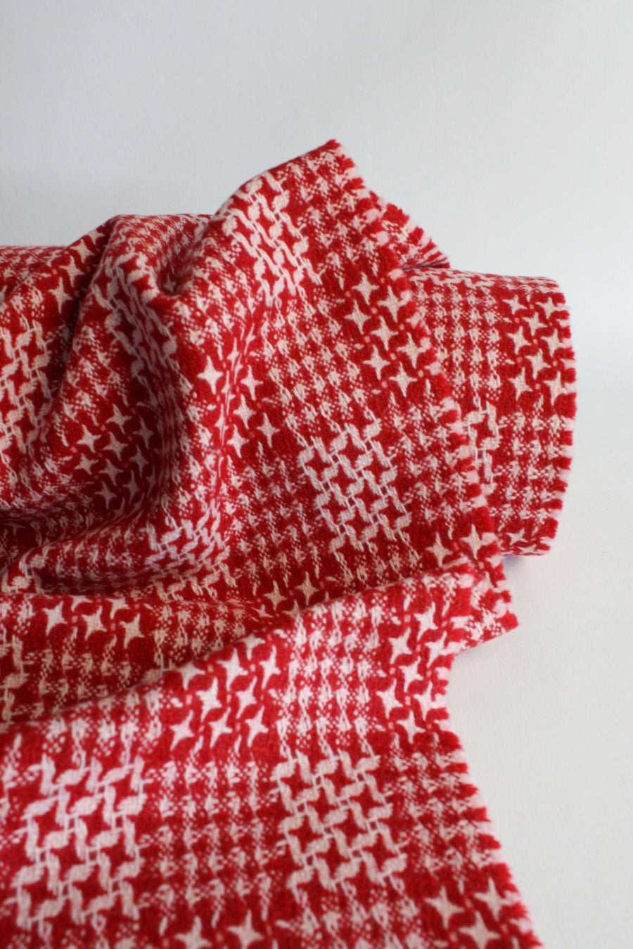 Tripoli  - Crosshatch Wool Coating | Crimson
