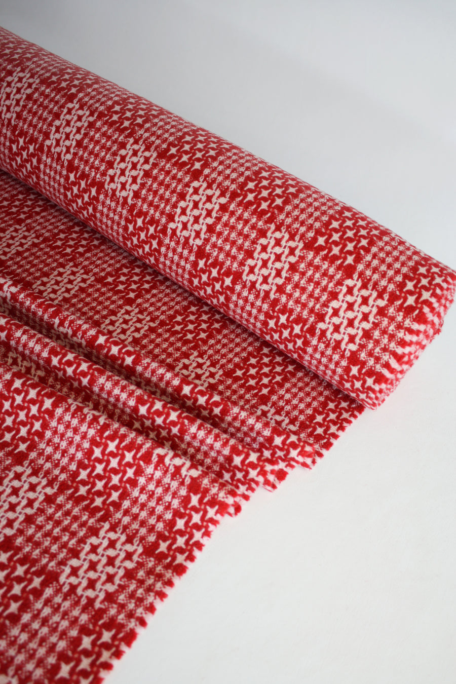 Tripoli  - Crosshatch Wool Coating | Crimson