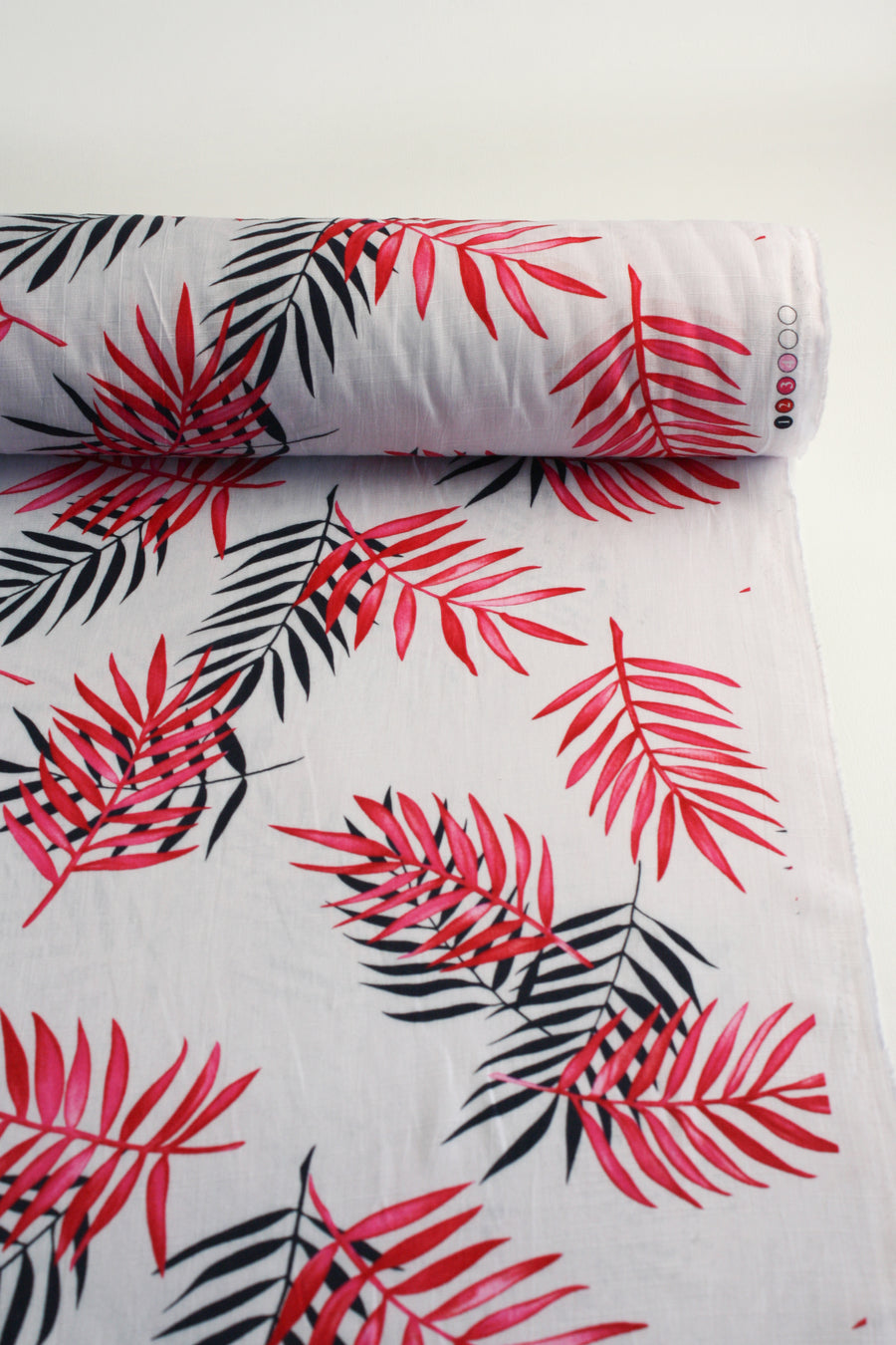 Fiora - Printed Linen | Raspberry