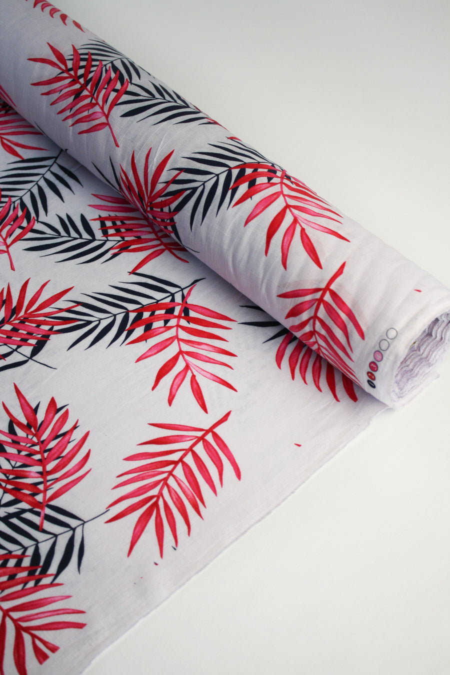 Fiora - Printed Linen | Raspberry