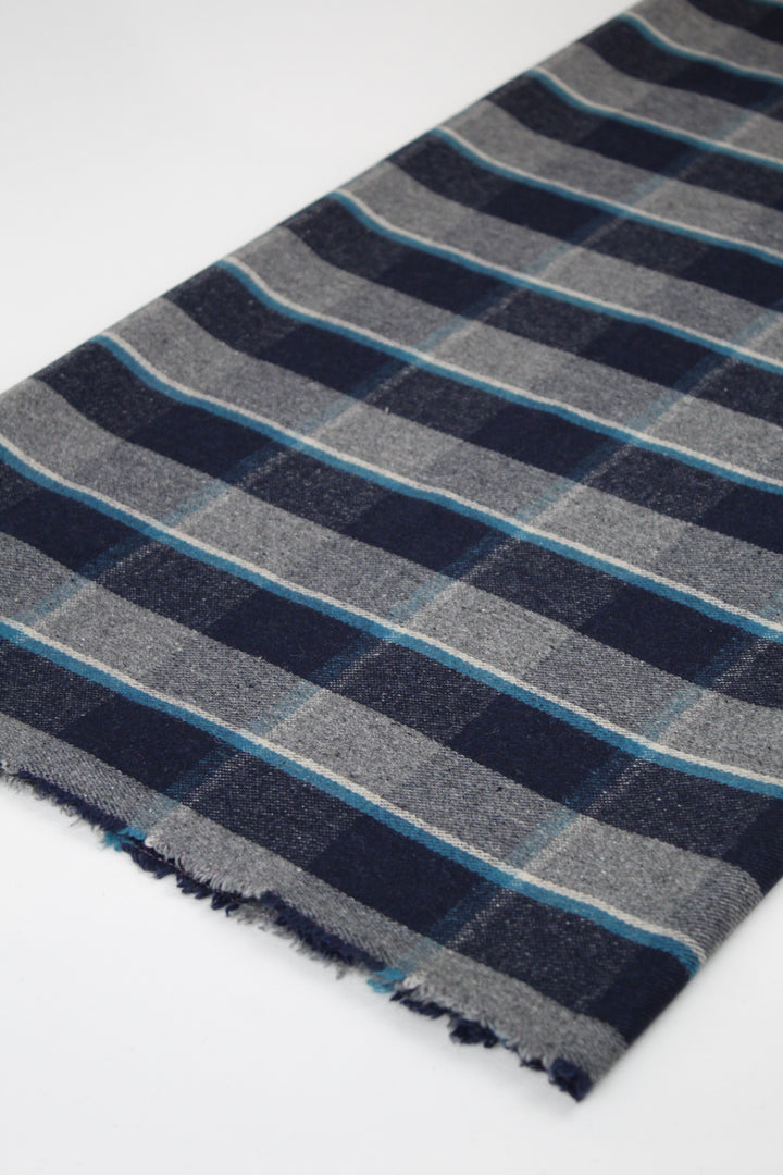 Cortina  - Plaid Wool Coating | Space (LAST CUT - 1.5M)