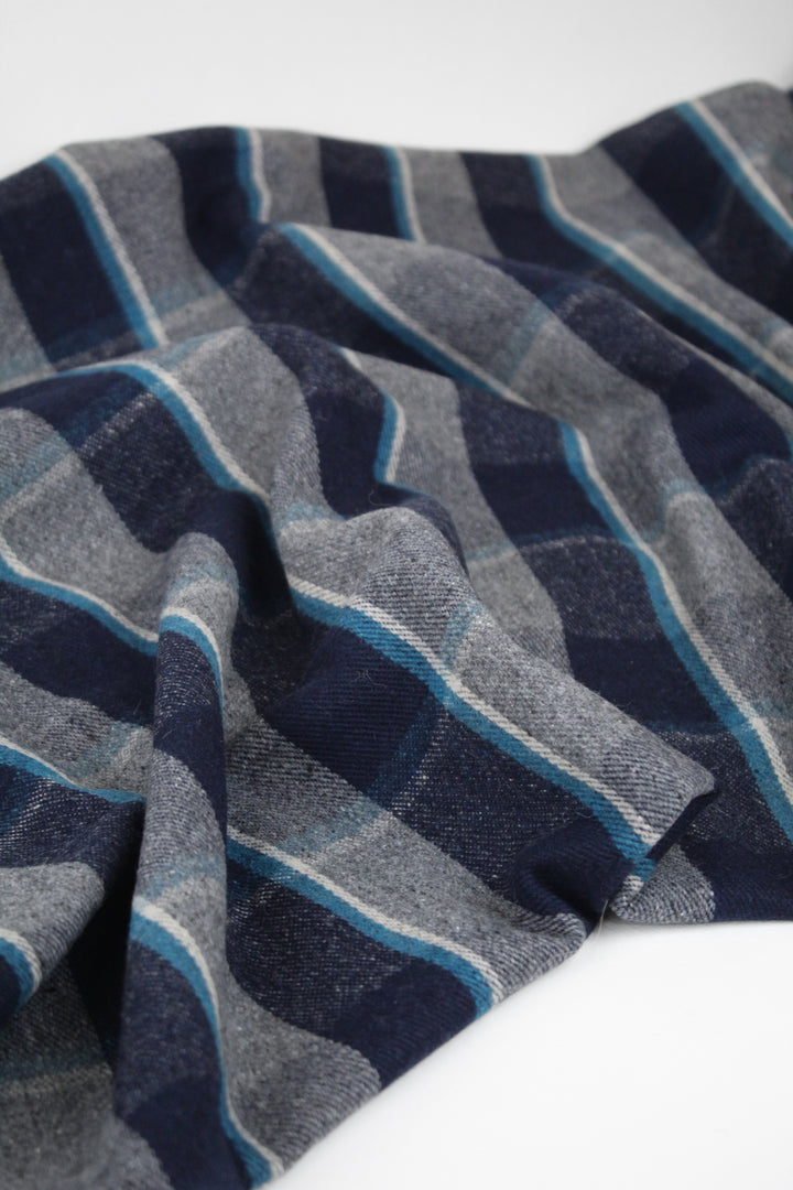 Cortina  - Plaid Wool Coating | Space Remnant (2M)
