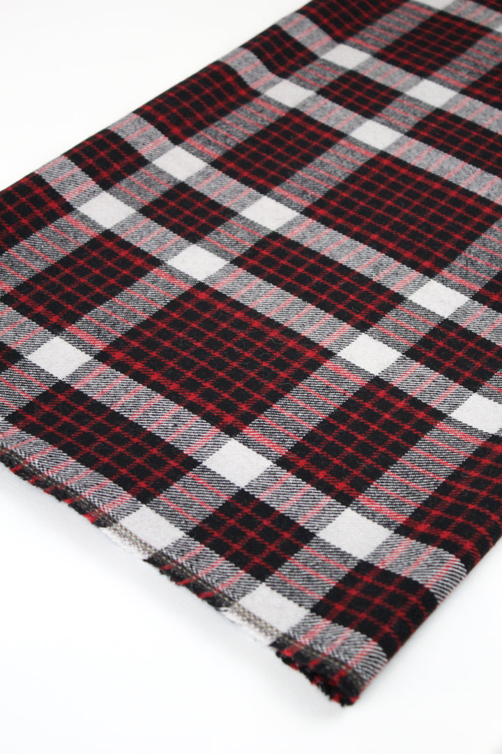 Aosta  - Plaid Wool Coating | Red Remnant (1.6M)