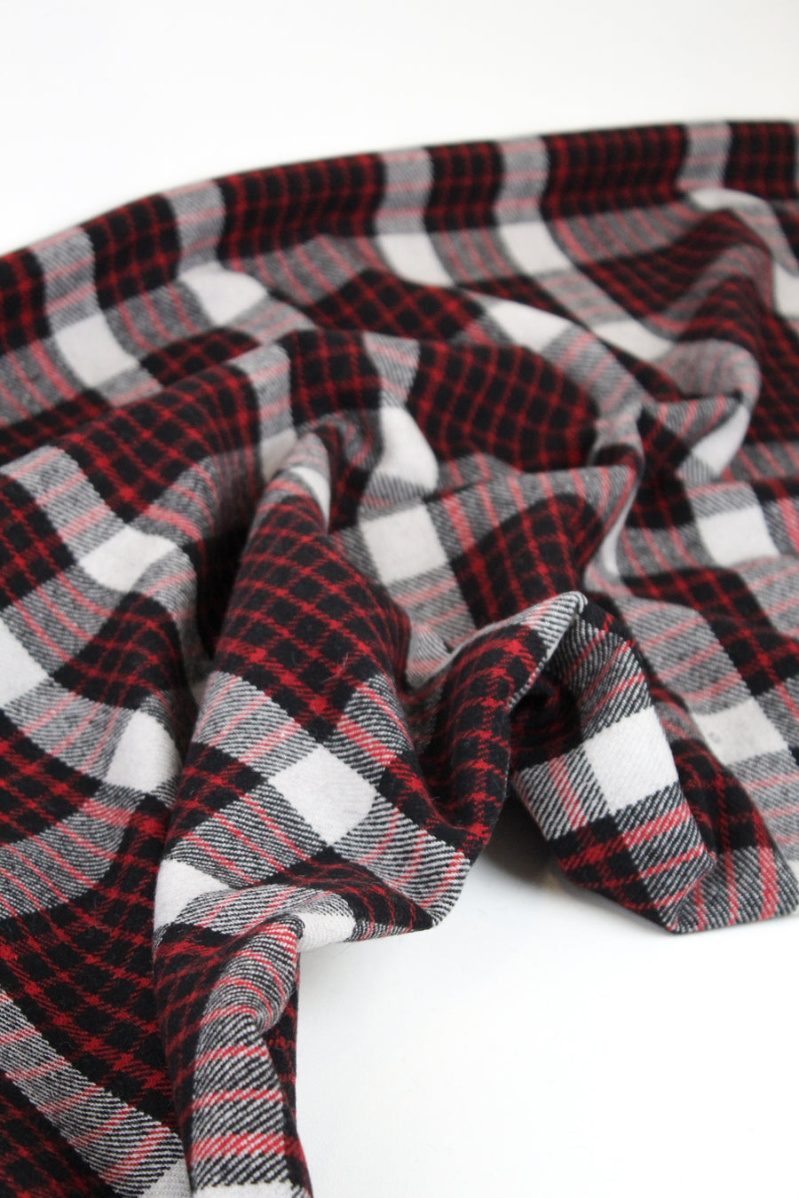 Aosta  - Plaid Wool Coating | Red Remnant (1.6M)