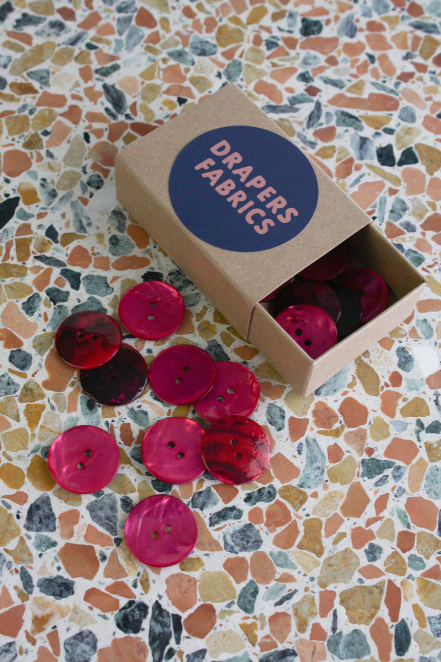 Dyed Agoya Shell Buttons | Guava 25MM