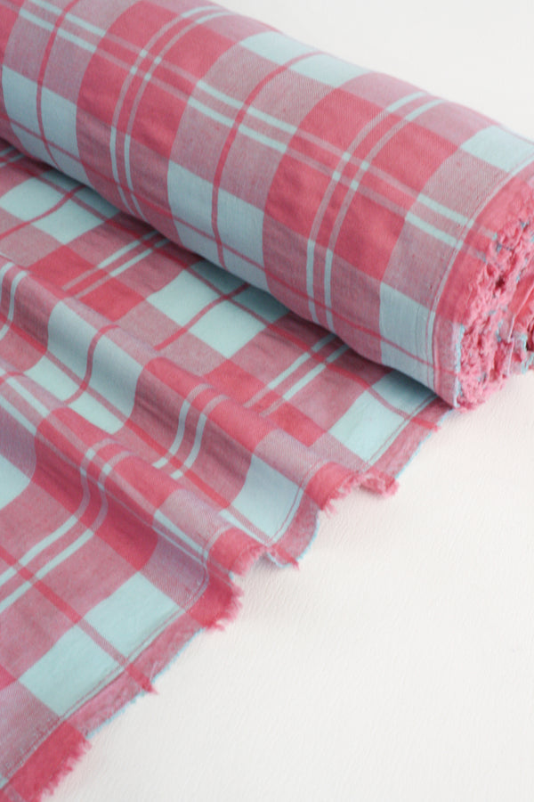 Silvia - Yarn Dyed Linen | Peony (LAST CUT - 3.1M)
