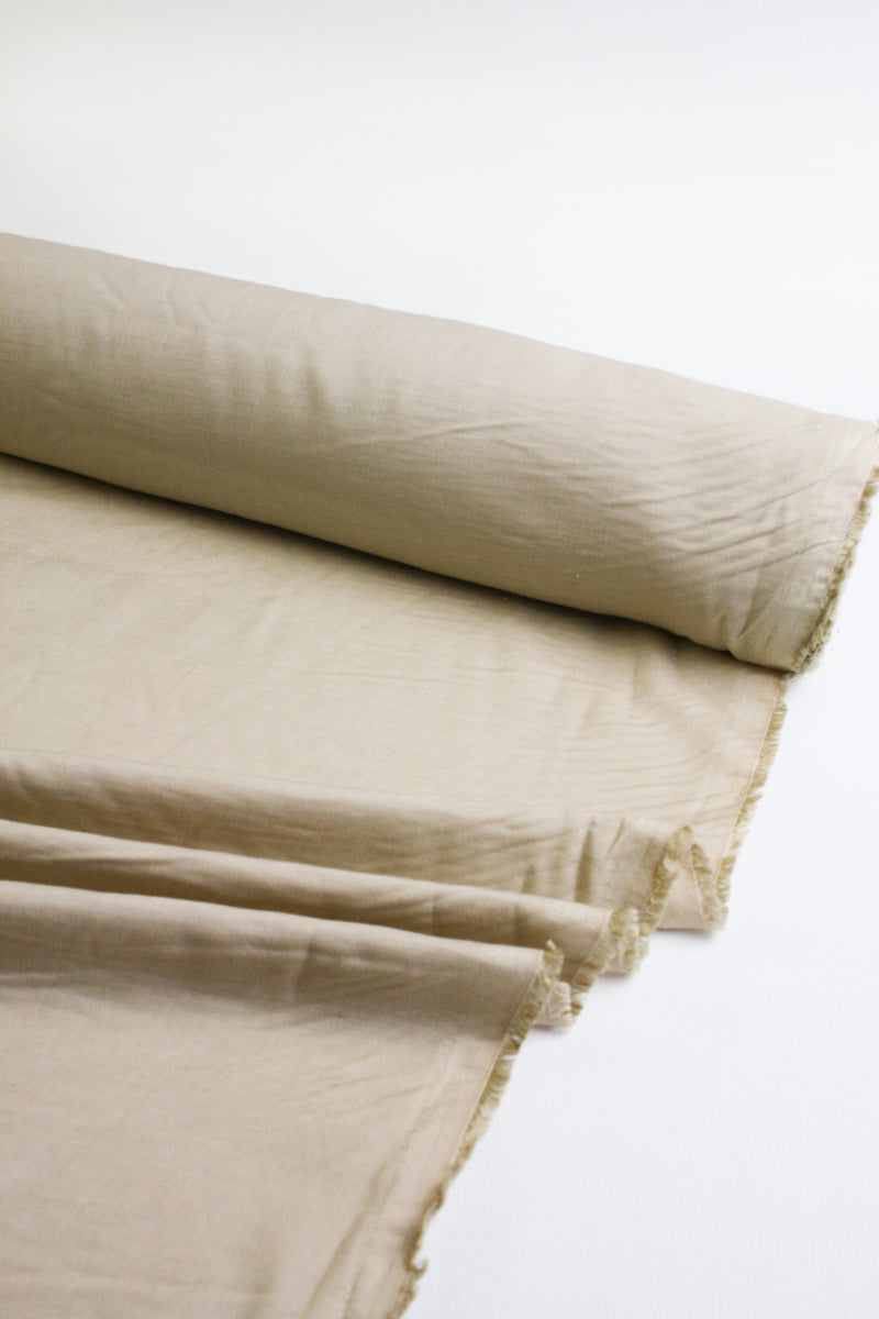 Emi - Slubbed Linen Voile | Alabaster #1 – Drapers Fabrics