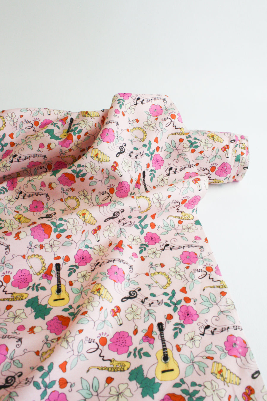 Coleen - Printed Twill Silk | Bubblegum