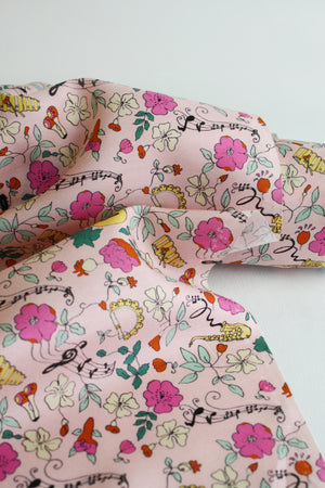 Coleen - Printed Twill Silk | Bubblegum