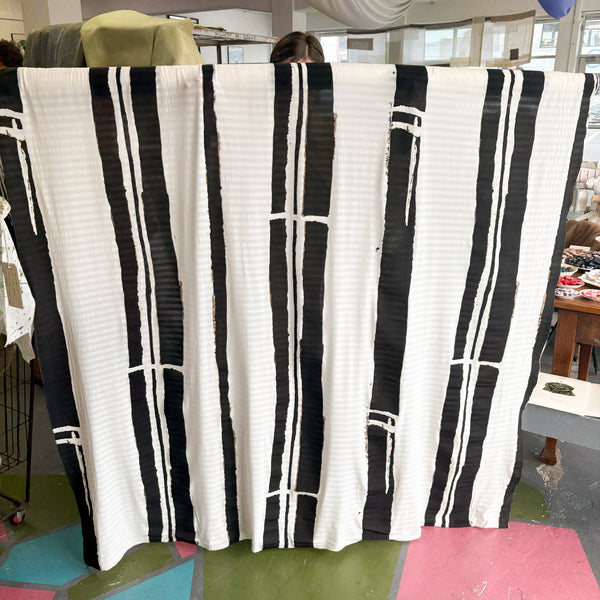 Australian Viscose Jacquard Knit | Painted Stripe