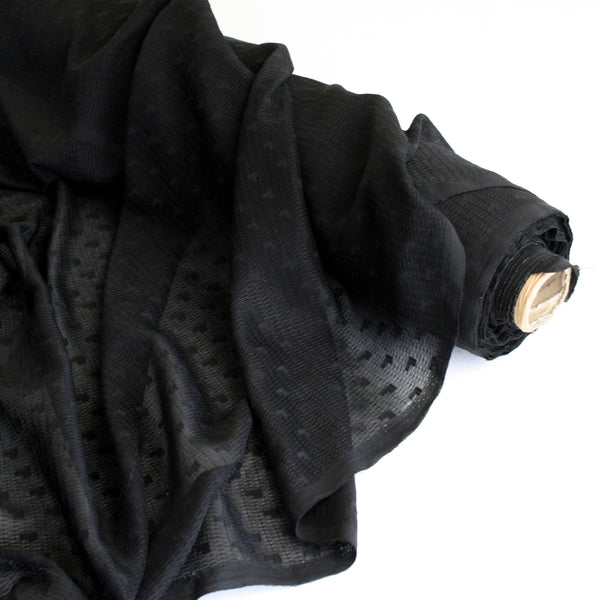 Dobby - Textured Chiffon | Ink Remnant (2M)
