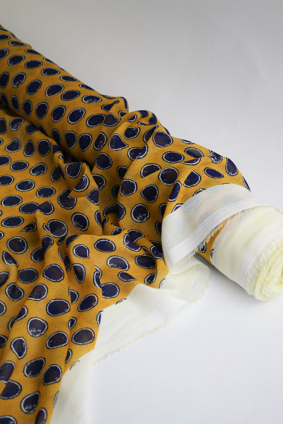 Dollar Spot - Printed Yoryu Chiffon | Canary