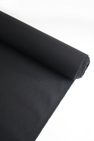 Emporium - Stretch Linen | Noir (LAST CUT - 1.4M)