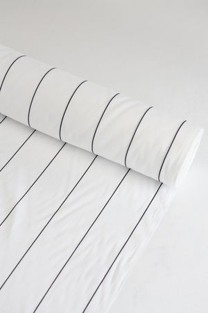Pencil Stripe - Cotton Shirting | B&W