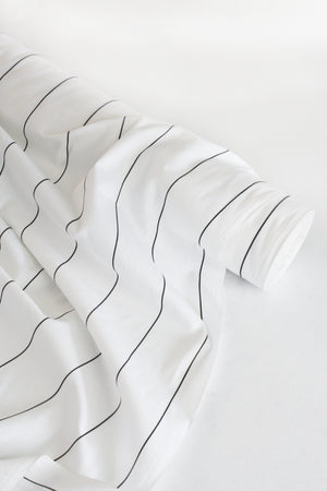 Pencil Stripe - Cotton Shirting | B&W