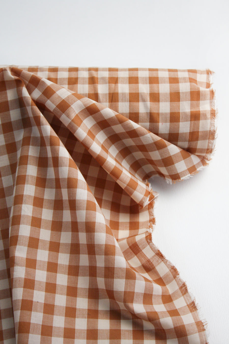 Ex-Designer Organic Cotton Shirting | Apricot
