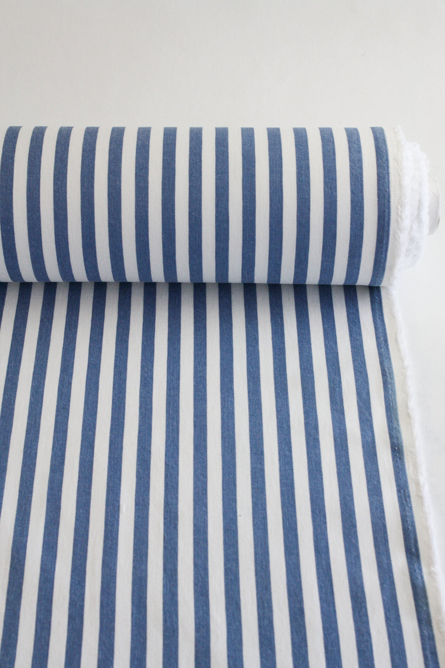 Valerio - Stretch Stripe Cotton | Sky