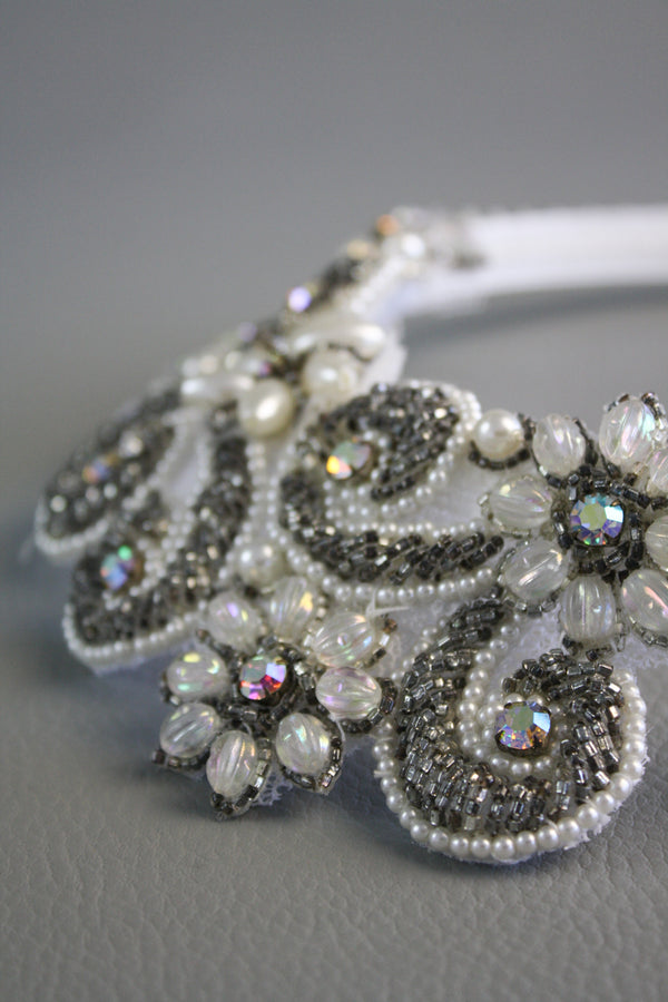 Vintage Pearl Embellished Head Piece #14