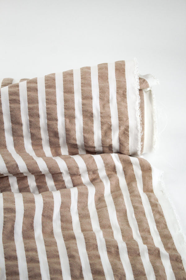 Stevie - Seersucker Cotton Stripe | Clay Remnant (2M)