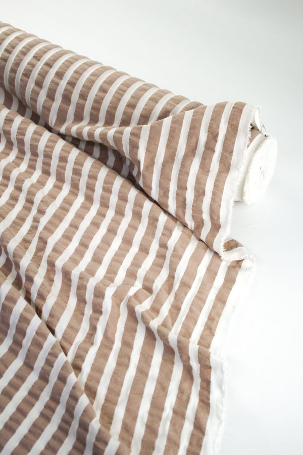 Stevie - Seersucker Cotton Stripe | Clay Remnant (2M)
