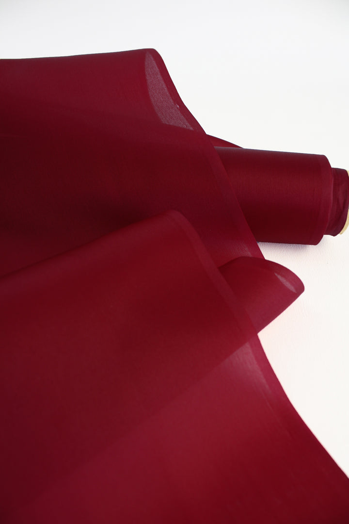 Double Woven Italian Silk Organza | Poppy