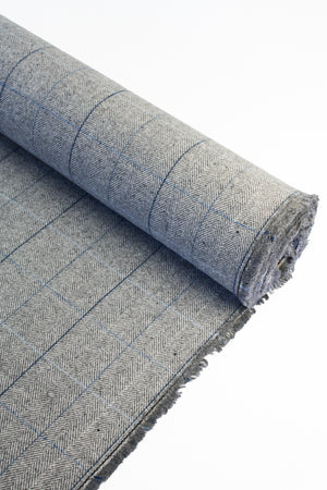 Todi - Herringbone Wool Coating | Cornflower