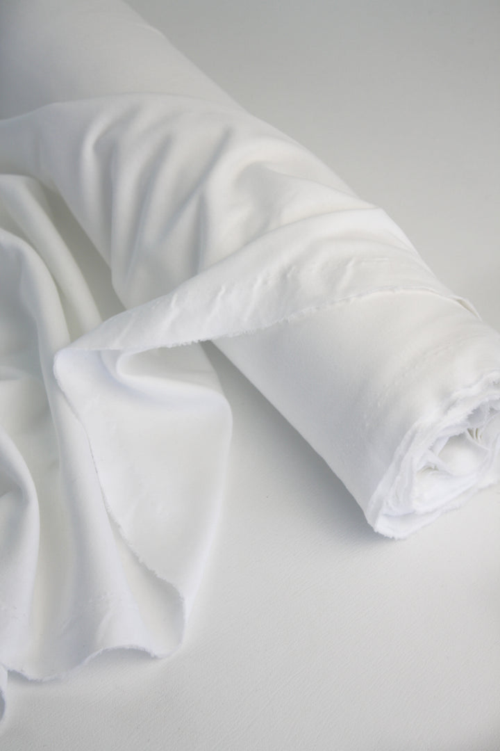 Albini - Mercerized Cotton Jersey | White