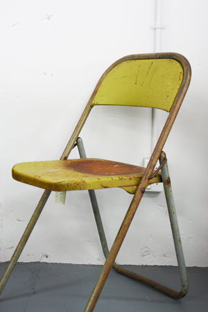 Vintage Steel Church Chair