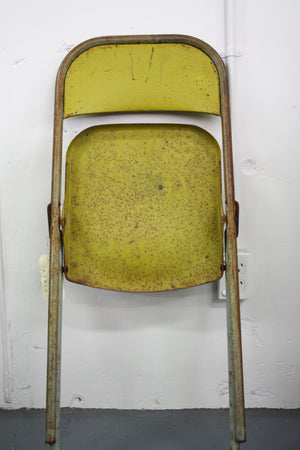 Vintage Steel Church Chair