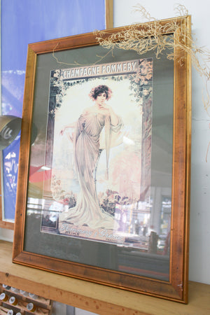 Maison Pommery Champagne poster in gilded frame - Limited Edition