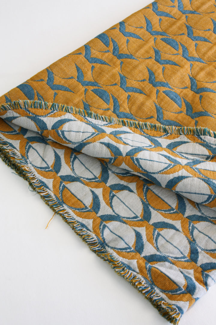French Cotton Jacquard | Tangerine