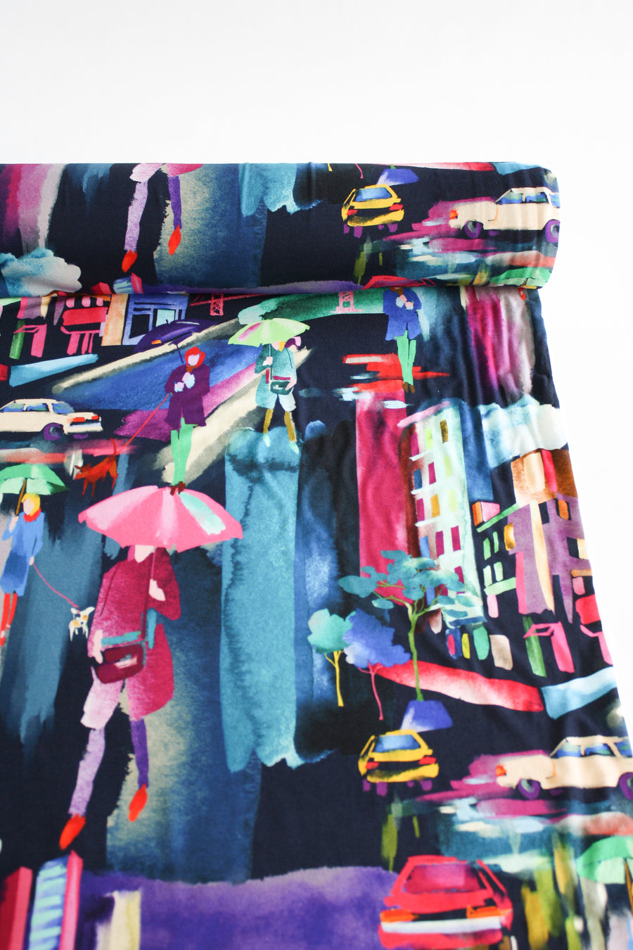 Voir - Printed Viscose Knit | Lapis
