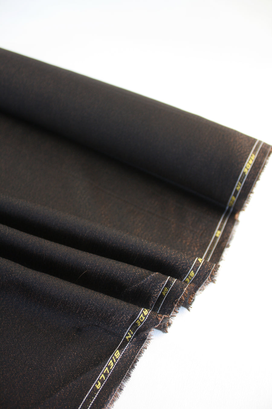 Italian Herringbone Lurex Wool | Bronze