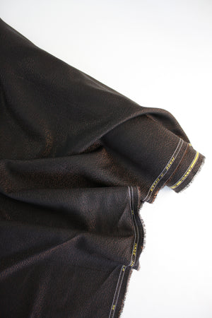 Italian Herringbone Lurex Wool | Bronze