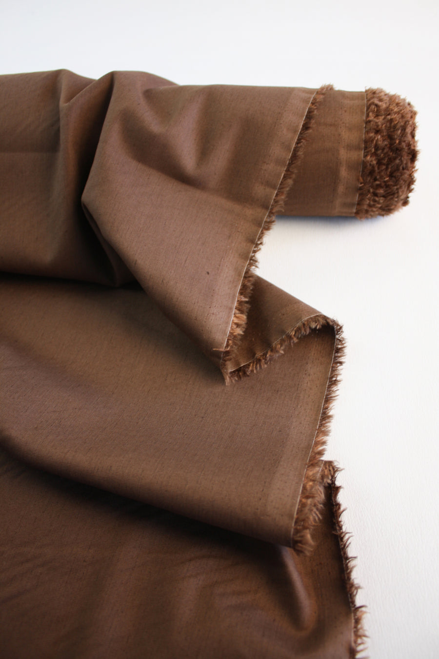 Leon - Japanese Stretch Linen | Carob (LAST CUT - 1.7M)