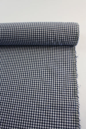 Piazza - Yarn Dyed Linen Check | Mountain