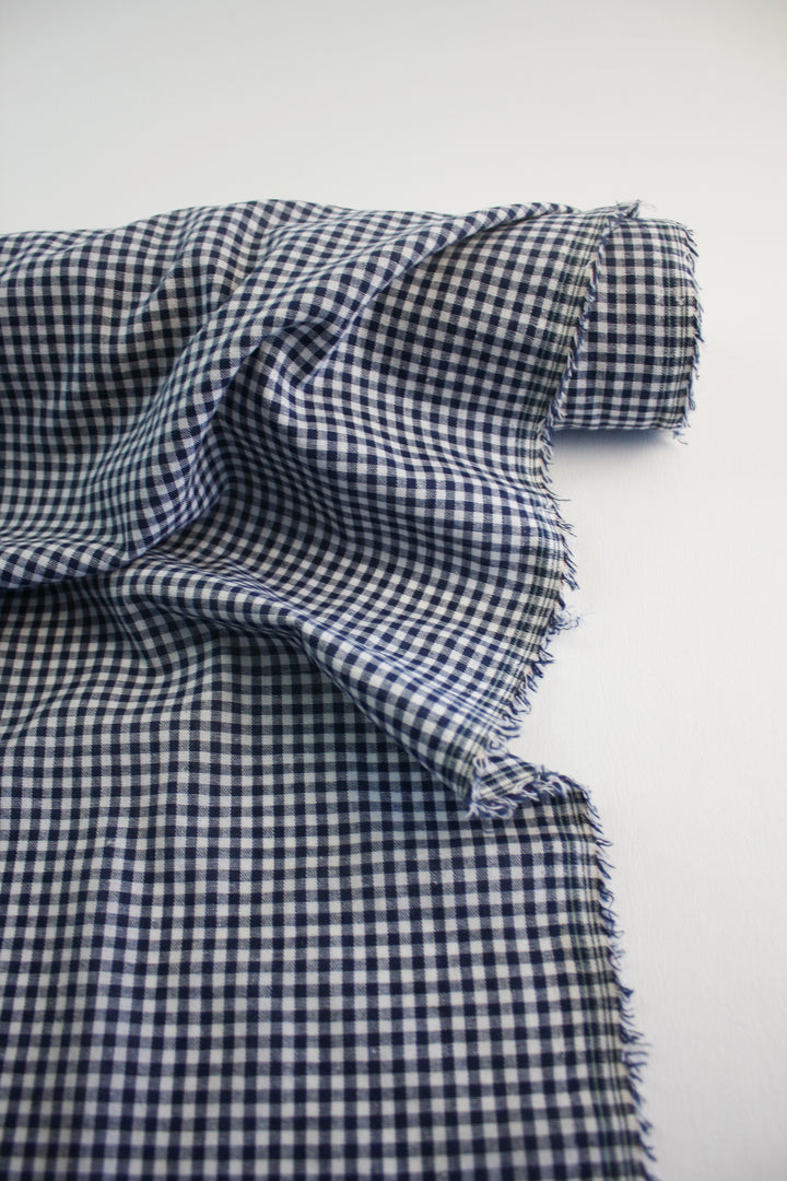 Piazza - Yarn Dyed Linen Check | Mountain