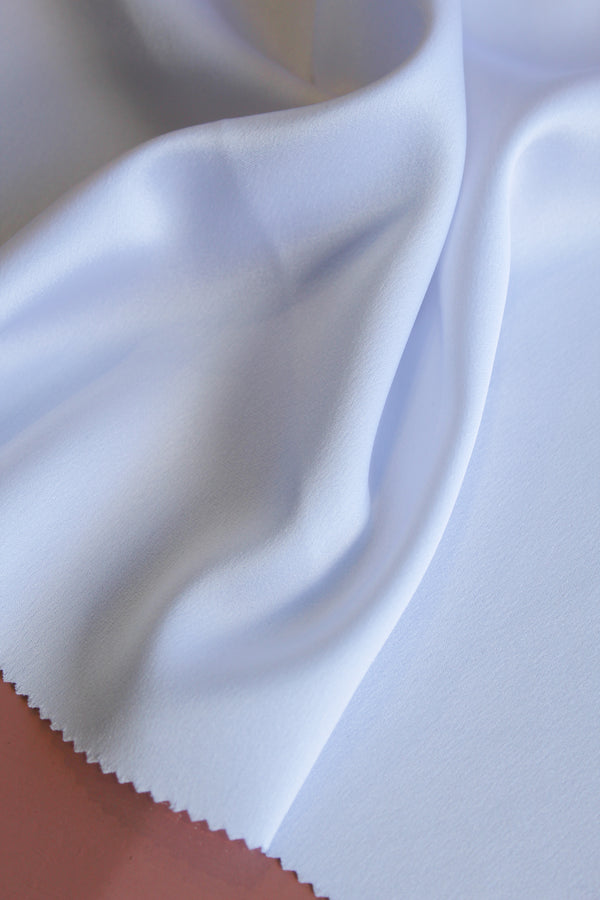 Double Satin - Triacetate Satin | Optic White Remnant (2M)