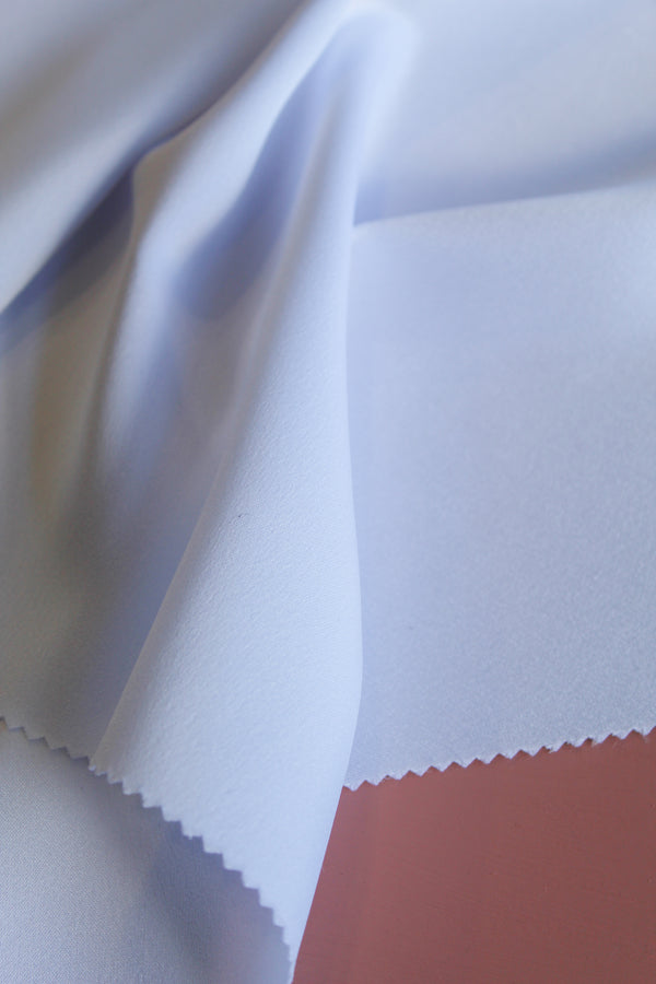 Double Satin - Triacetate Satin | Optic White Remnant (2M)