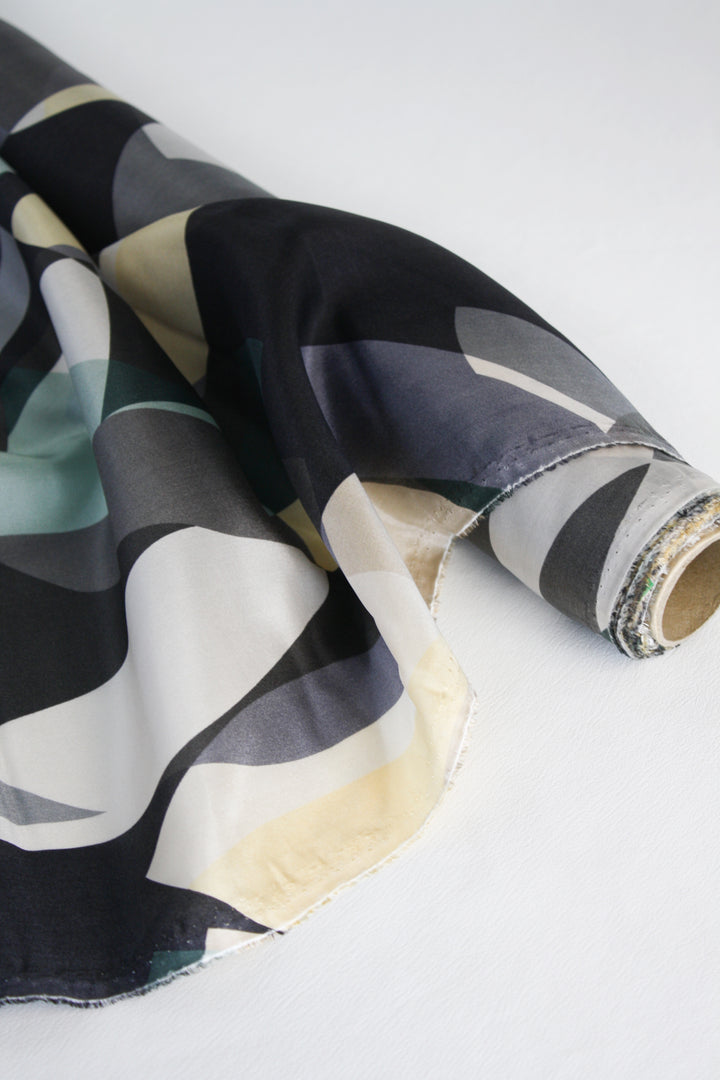 Perrier - Italian Printed Silk Habotai | Butter (LAST CUT - 1.8M)