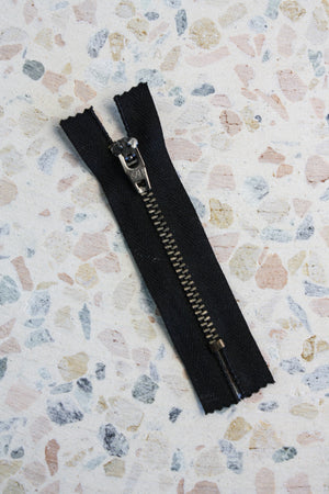 8cm Metal Jean Zip | Black