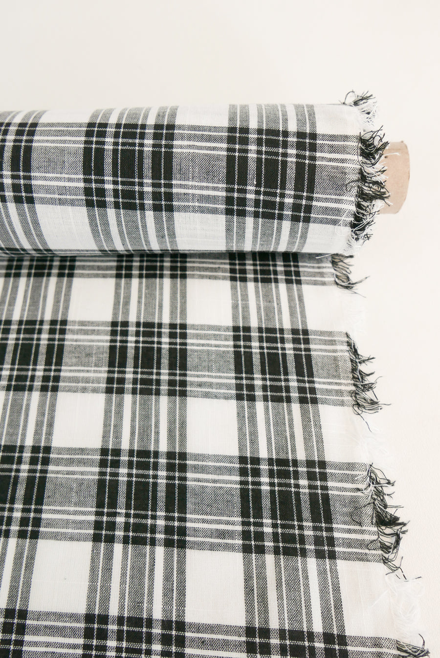 Eleanor - Yarn Dyed Linen Check | Rice