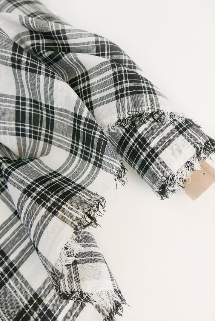 Eleanor - Yarn Dyed Linen Check | Rice