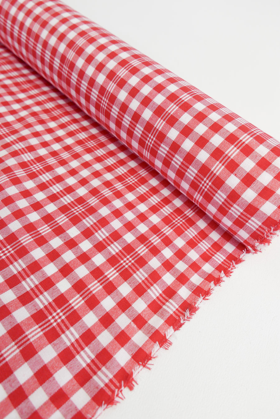 Dolly - Yarn Dyed Linen Check | Crimson