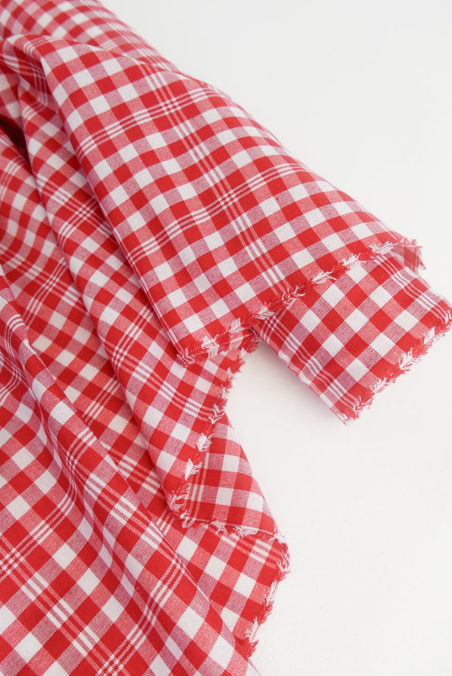 Dolly - Yarn Dyed Linen Check | Crimson