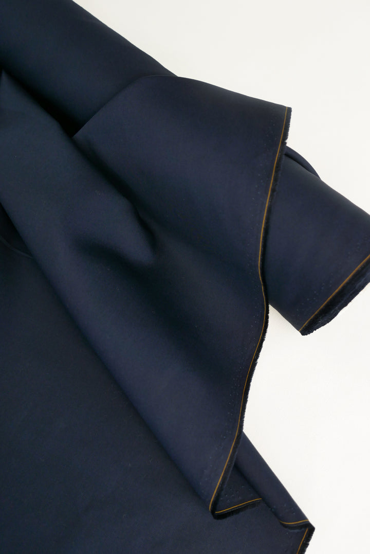 Ex-Designer | Japanese Grosgrain Shirting - Navy