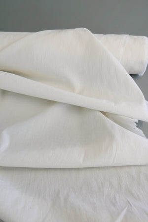 Ex-Designer | Japanese Flat Crepe Cotton - Eggshell